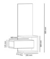 Dulap cu oglinda Stella, Arnetti, 49.1 x 31.3 x 90 cm, oak/antracit