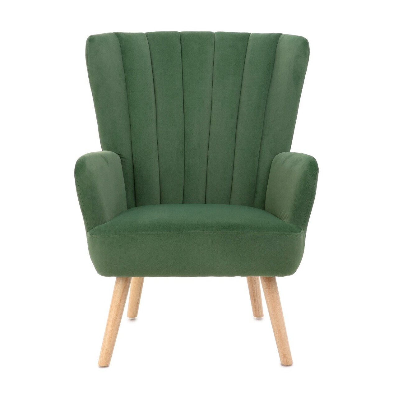 Fotoliu Mills, Homla, 75x79x102 cm, metal/catifea din poliester, verde - view 3