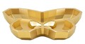 Tava decorativa Butterfly, Mauro Ferretti, 20.5x17.5x3 cm, polirasina, auriu