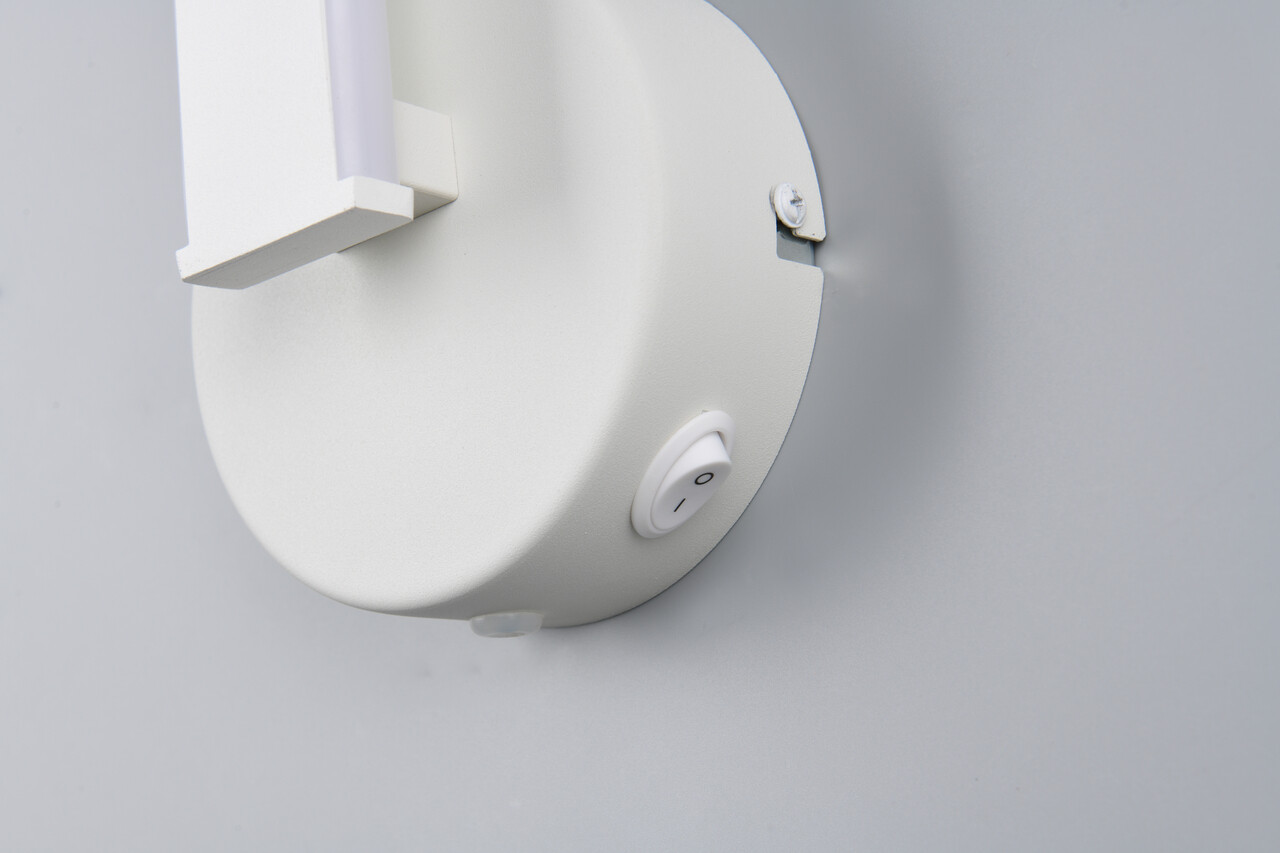 Aplica de perete Ginko, RL, 12x15x45.5 cm, 11W, 1x SMD, metal, alb mat