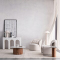 Fotoliu Bassilla, Bizzotto, 71 x 69 x 72.5 cm, lemn de pin/poliester Boucle, natural