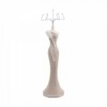 Suport pentru bijuterii Lady, InArt,  9 x 9 x 30 cm, polirasina, bej