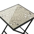 Masuta de cafea pliabila Pablo, Versa, 50x50x50 cm, MDF/metal/sticla