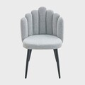 Scaun Luxe, Homla, 55x49x85 cm, MDF/poliester, gri deschis