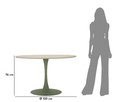 Masa dining Stockholm, Mauro Ferretti, 120x120x76 cm, MDF/fier, verde