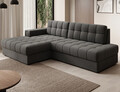 Coltar extensibil stanga 3 locuri ELTAP, LT-06SO, Blezalt, 240x150x82 cm, lemn/poliester, gri inchis