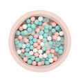 Piscina cu bile, Bubble Pop v1, 200 bile, Ø85 x 30 cm, bumbac/plastic, roz