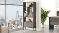 Corp biblioteca, Locelso, VS4, 75.5x160.8x44.5 cm, Maro / Gri / Antracit