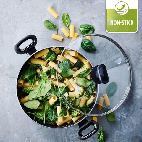 Cratita cu capac, greenpan, torino, 28 cm Ø, 4.3 l, aluminiu forjat/bachelita/sticla