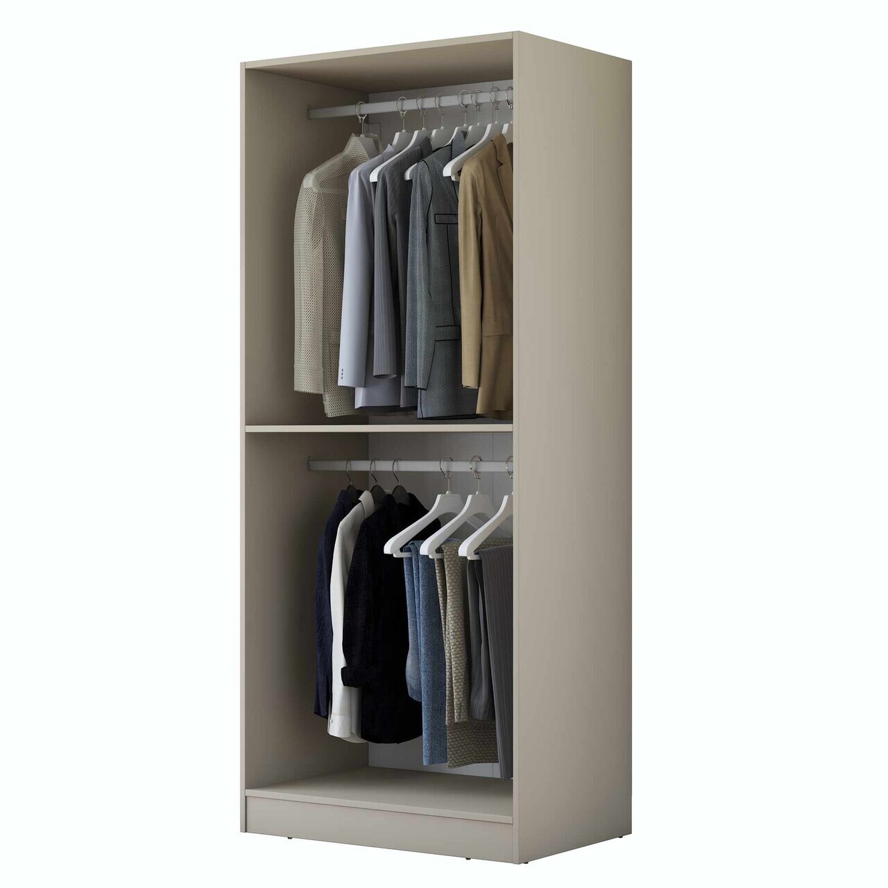 Dulap pentru haine, Hanah Home, BA287, 90x210x57.5 cm, Gresie — imaginea 5