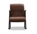 Scaun balansoar Yoka, Futon, 86x60x96 cm, metal, maro
