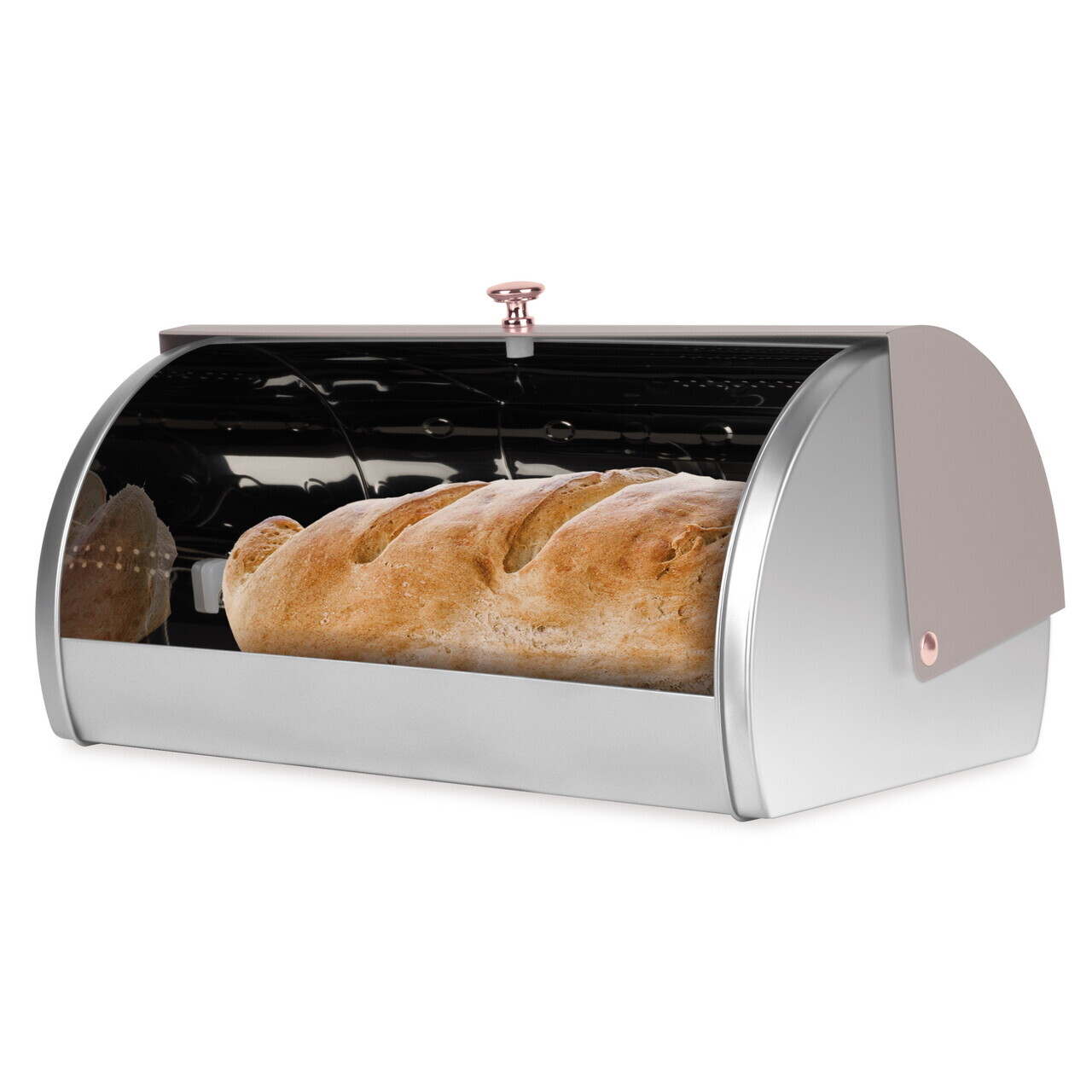 Set cutie pentru paine si 3 recipiente Berlinger Haus, Taupe, 38.5x28x18.5 cm, inox, taupe - imagine 5