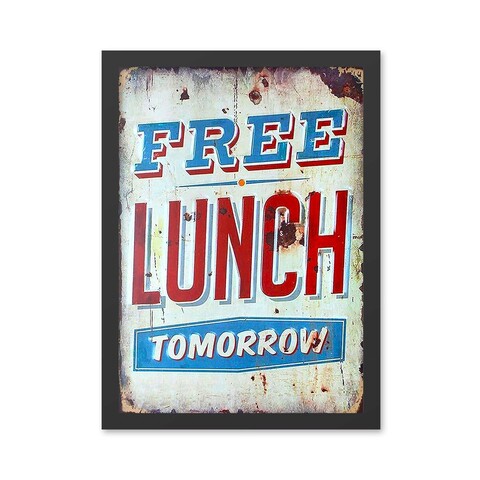 Tablou decorativ, Free Lunch (35 x 45), MDF , Polistiren, Multicolor