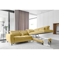 Coltar extensibil dreapta 4 locuri ELTAP, RT-45SAV, Noble, 255x201x100 cm, lemn/poliester, galben