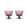 Set cupe de inghetata din sticla, Hermia, 666HAC2127, Sticla, Bordo