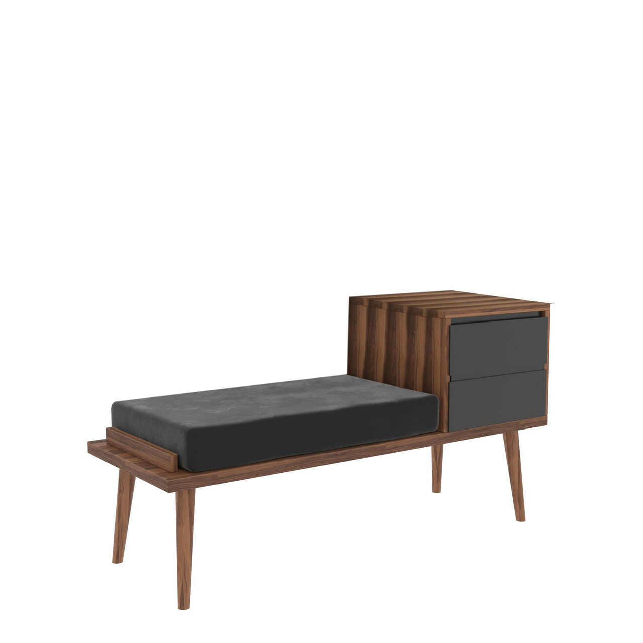 Cuier de perete, Kalune Design, Rino, 120x40x45 cm, Nuc / Antracit - 2 | YEO