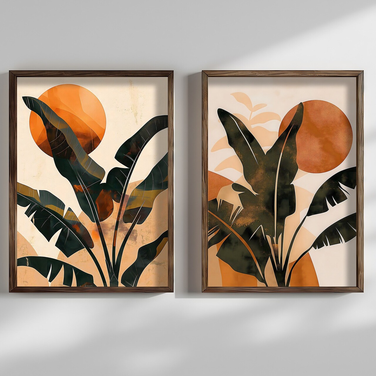 Set 2 tablouri decorative HUM105 Cadru: 100% MOLID Multicolor