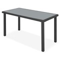 Set mobilier pentru gradina/terasa, Clary, 6 piese, otel/fibre sintetice, negru/gri