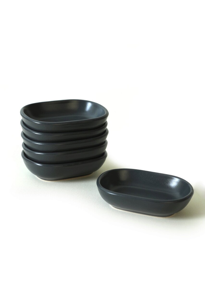 Set boluri pentru aperitive, Keramika, 275KRM2137, Ceramica , Nu absoarbe apa, Gri inchis - 1 | YEO