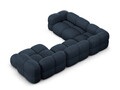 Coltar panoramic stanga 5 locuri, Loretto, Cosmopolitan Design, 345x250x68 cm, tesatura structurata, albastru inchis