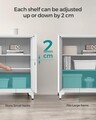 Dulap metalic pentru birou, Songmics, 80x40x90 cm, otel, gri mat