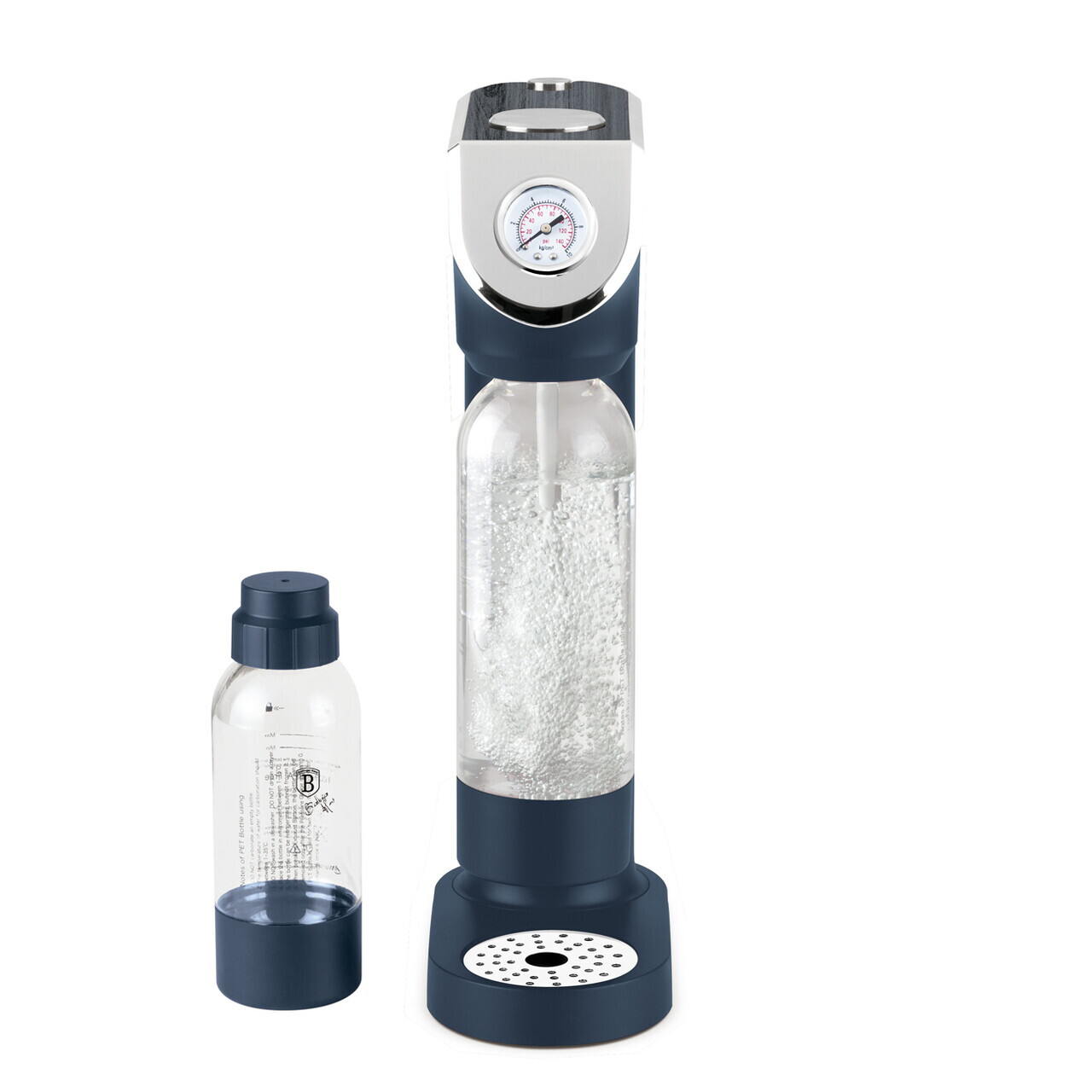 Aparat Sifon Berlinger Haus, Deep Sea, 12x22x43.5 cm, inox, albastru mat/gri - imagine 11