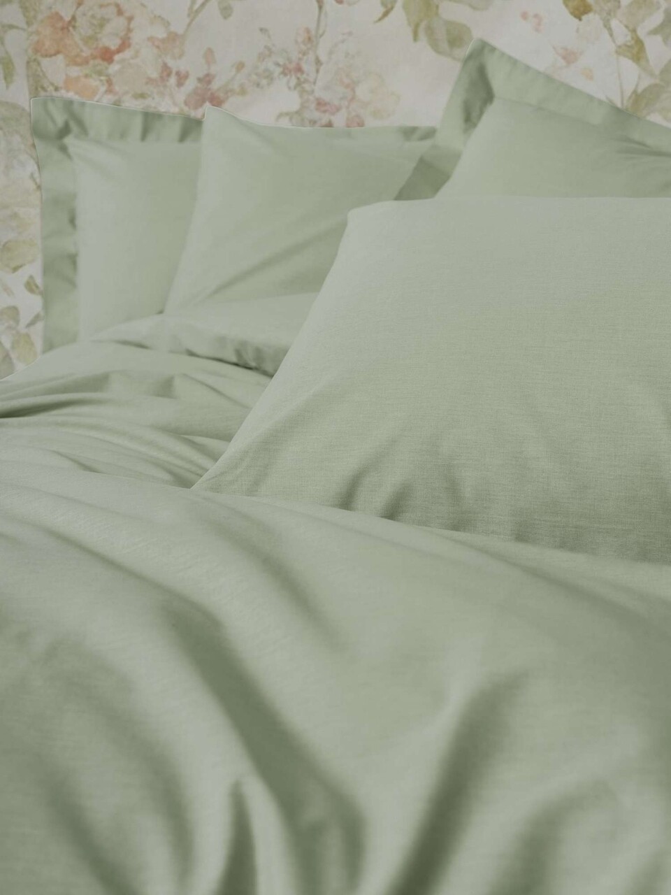 Lenjerie de pat dubla Super King (FR), L'essentiel Maison, Plain, Salvie - imagine 2