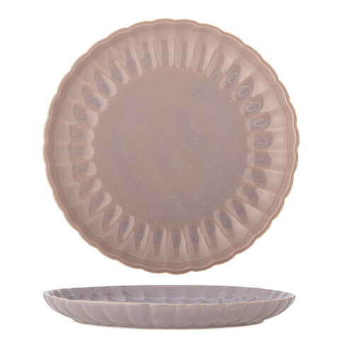 Farfurie intinsa, Bloomingville, Latina, 27x2 cm, ceramica, roz
