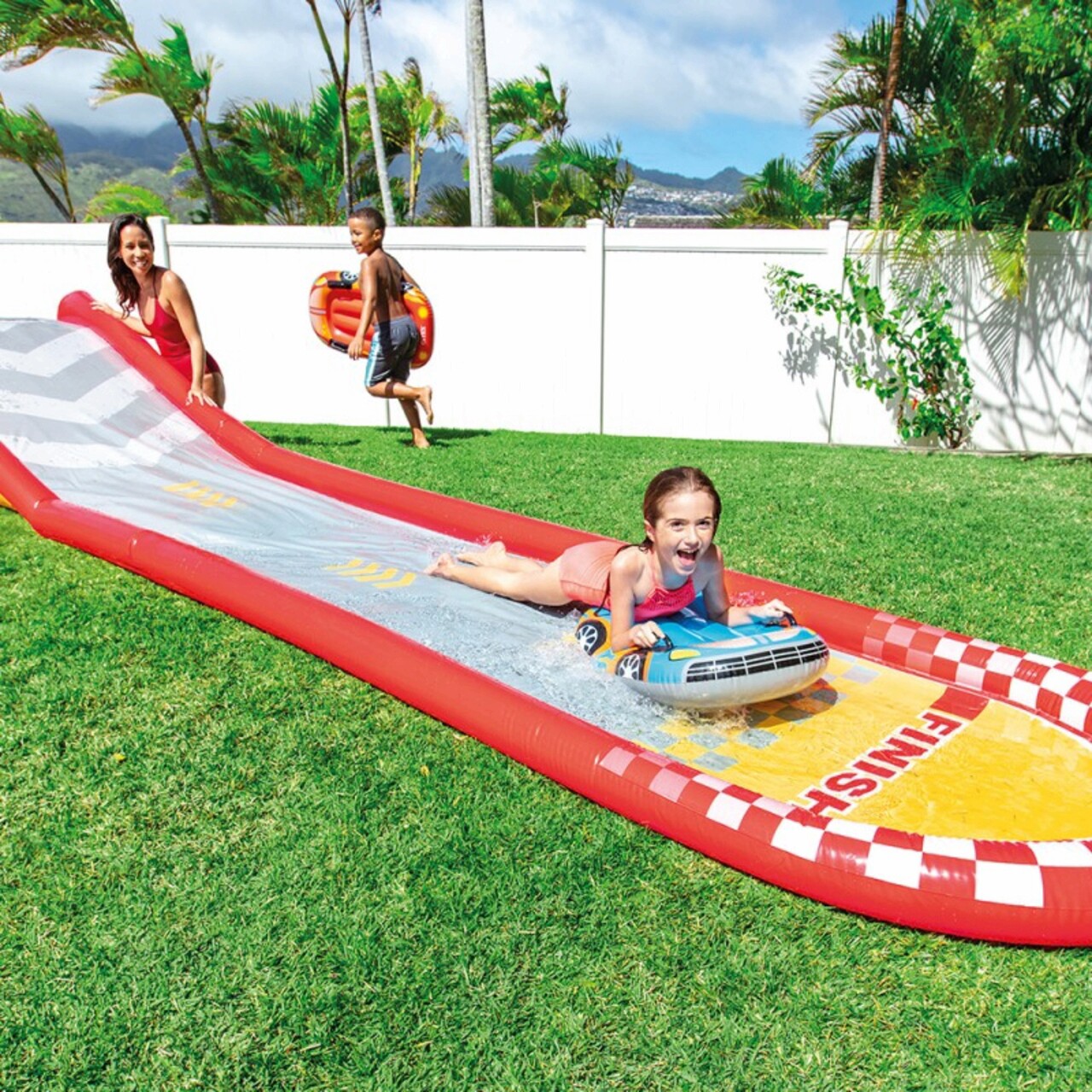 Pista Gonflabila Mini Racing Fun, Intex, 561x119x76 Cm, Polivinil, Multicolor