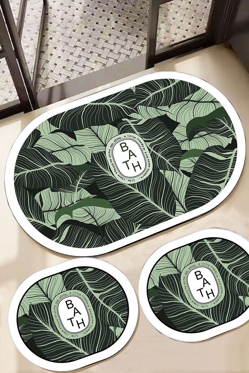 Set covorase de baie, L'essentiel Maison, Aleas, Verde