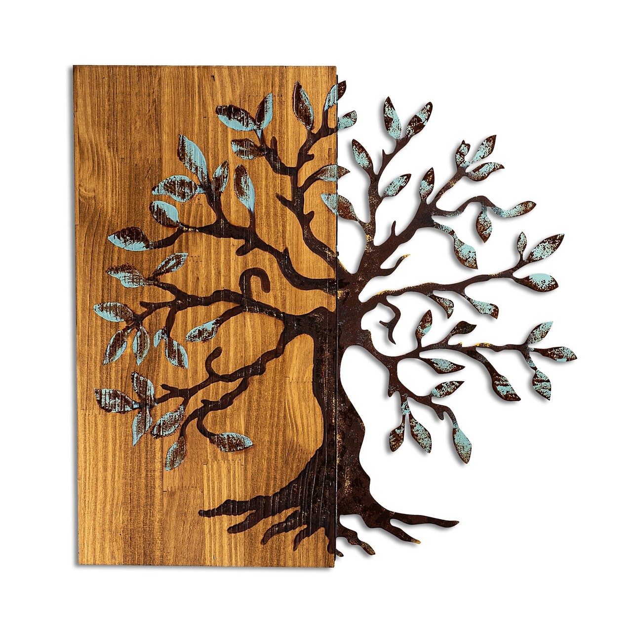 Decoratiune de perete, Agac 5, Dimensiune: 58 x 58 cm, Nuc / Maro - view 8