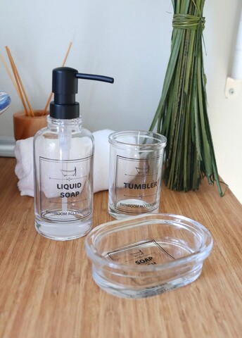 Set de baie, Mia, Sbn0021, Sticla, Transparent
