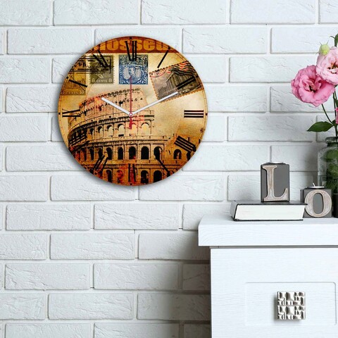 Ceas de perete, 3030ms-001, mdf, ø30 cm, multicolor