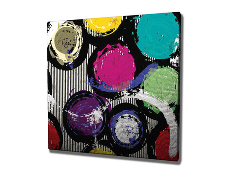 Tablou decorativ, KC295, Canvas, Lemn, Multicolor