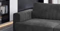 Canapea extensibila 4 locuri ELTAP, SO-ELI-06LE, Elise, 250x95x90 cm, lemn/poliester, gri inchis