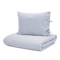 Lenjerie de pat dubla Hoya, Homla, 3 piese, 160x200 cm, bumbac, alb/albastru