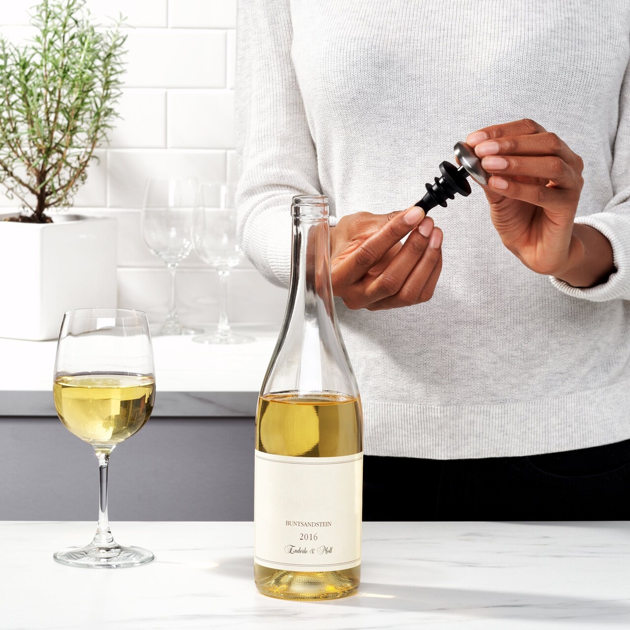 Set 2 dopuri pentru vin, "SteeL" - OXO - imagine 10
