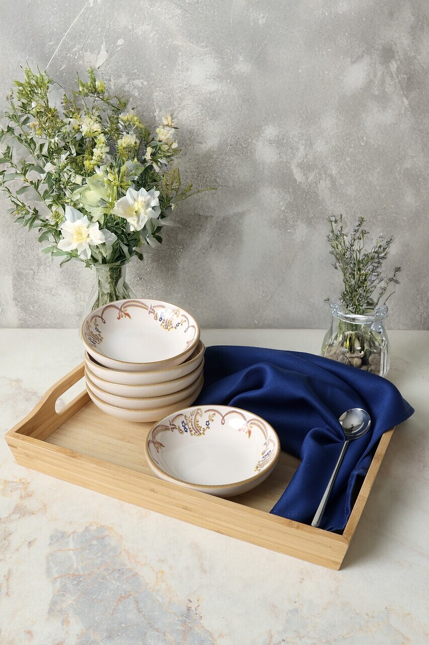 Set boluri pentru sos, Hermia, 275KRM2697, 13 cm, Crem