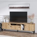 Comoda TV, Emerald, Penny, 180 x 52 x 35 cm, pal melaminat, stejar