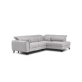 Coltar extensibil dreapta 4 locuri ELTAP, RT-03NU, Noble, 255x201x100 cm, lemn/poliester, gri deschis