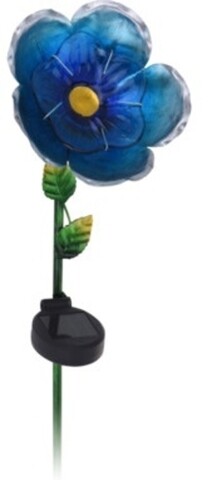 Lampa de gradina Flower, 15.5x11x81 cm, metal, albastru Excellent Houseware imagine noua 2022