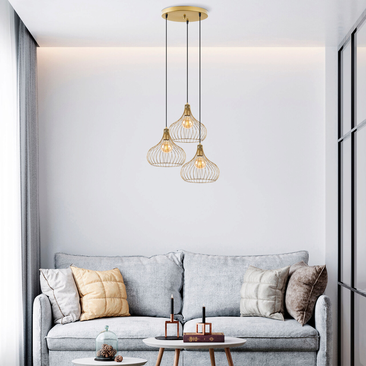 Lustra, Fulgor, 942FLG1606, Metal, Auriu - 1 | YEO