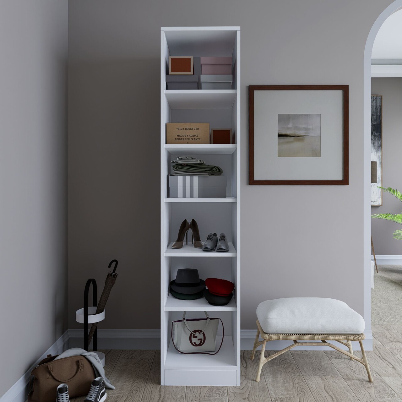 Dulap multifunctional, Miwood, Lucas 1600-67, Alb - 2 | YEO