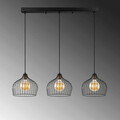 Lustra, Fulgor, 942FLG1179, Metal, Negru/Maro antic