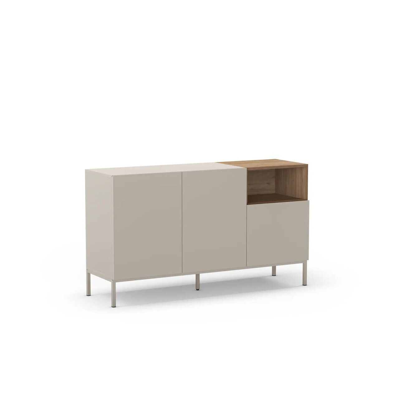 Consola, Hanah Home, Cailin 140, 140x80x41.8 cm, PAL, Santstone / Stejar Sepet — imaginea 3