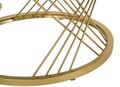 Set 2 masute de cafea Votix, Mauro Ferretti, 70x48 cm, 50x43.5 cm, lemn de pin/MDF/metal, crem/auriu