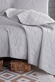 Set cuvertura de pat dubla 3 piese, Solid - Grey, Eponj Home, 65% bumbac/35% poliester