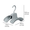 Set 3 suporturi pentru genti, Wenko, Herkules, 14 x 9 x 12.5 cm, plastic