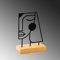 Decoratiune, Serenity, 26x8x17 cm, Metal, Lemn/Negru