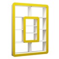 Corp biblioteca, Hommy Craft, Orkide, 108.4x140x21.8 cm, Alb / Galben